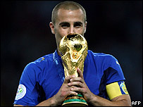 Cannavaro ganhou a Bola de Ouro