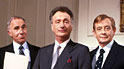 Nigel Hawthorne, Paul Eddington and Derek Fowlds