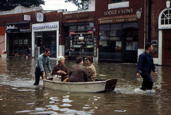 Three women in a boat