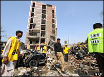 Prédio destruído da Agência de Investigação Federal 