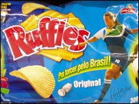 عکس رونالدينيو روی بسته ماده غذايی 