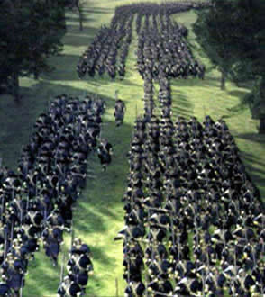 Williamite soldiers marching