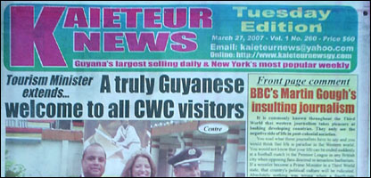 Kaieteur News front page