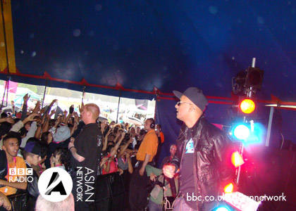 Inside the Mix Tent