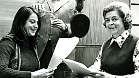 Elizabeth Marlowe and June Spencer rehearsing in 1971