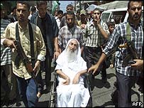 O líder espiritual do Hamas, sheikh Yassin