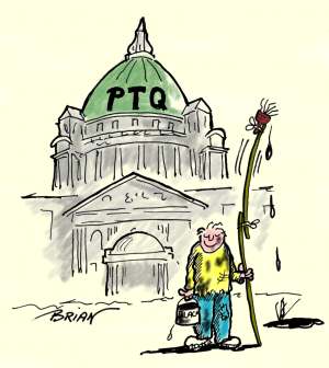 Cartoon of student with brush