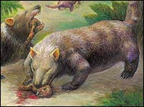 دودھ پلانے والے قدیم جانوروں کی خوراک دوسرے جانور تھے