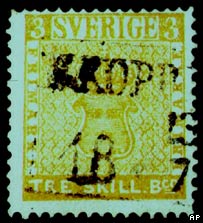  Treskilling Yellow stamp