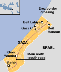Bản đồ Dải Gaza