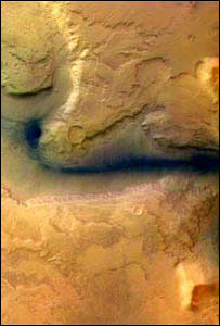 Fotografia tirada pela Mars Express no planeta vermelho 