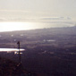 The end of the road, finally in sight - the view from Lowry's Pass' looking towards Table Mountain across False Bay