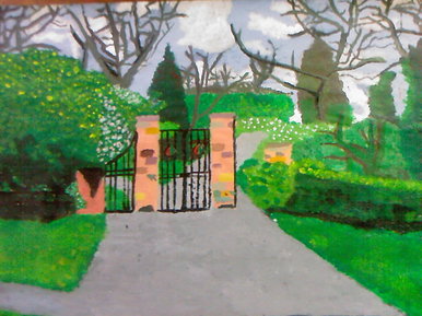 Impressionist light and dark memorial park