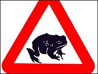 Froglife: frog/toad crossing sign