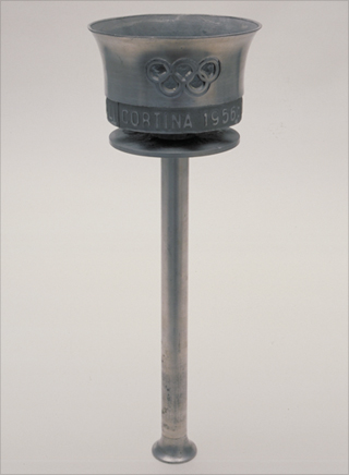 Photo: The torch design for the 1956 Winter Olympic Games