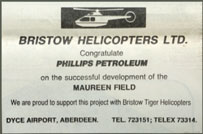 Advert for a helicopter company.