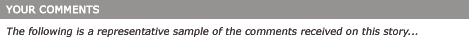 A representative sample of comments received