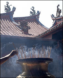 Templo budista na Ilha de Penang, na Malásia