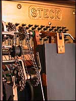 Chains and bellows of Gary's 1928 Steck pianola