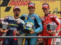 سکوی قهرمانی موتو جی پی فرانسه