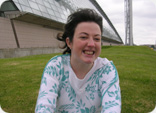 Julie outside the Science Centre in Glasgow