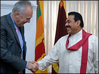 Lord Malloch- Brown with President Rajapaksa