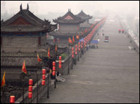 The city wall in Xi'an