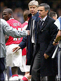 Arsene Wenger và Jose Mourinho