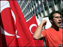 Người biểu tình bên ngoài đại sứ quán Hoa Kỳ ở Ankara