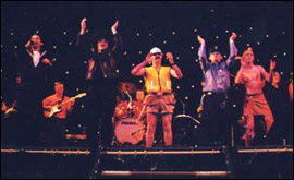 Matt Pengelly, Matt Shepherd, Chris Blount, James Churchfield and Alex Full perform YMCA!