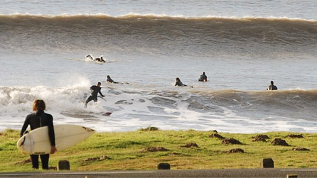 surfing in Wales