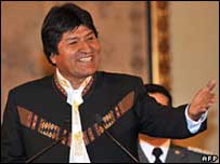 O presidente da Bolívia, Evo Morales