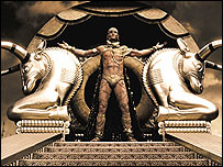 ईरानी शासक ज़ेरेक्सिज़ का फ़िल्म में किया गया चित्रण