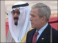 جورج بوش و ملک عبدالله 