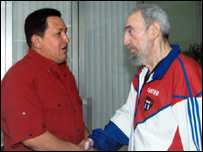 Hugo Chavez ve Fidel Castro