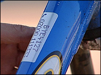 Official security marking on a bike