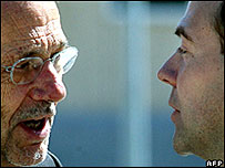 o alto representante da UE para Política Externa, Javier Solana, e o presidente russo Dmitry Medvedev