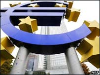 Eurozone members combine to form an economy which vies with the US