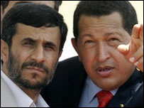 Chavez dhe Ahmedinejad 