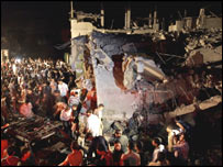 جبلیہ کے پناہ گزین کیمپ پر فضائی حملے کے بعد 