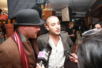 Adil speaks to the press