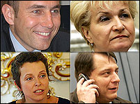Martin Jahn, Milada Emmerová, Petra Buzková, Jiří Paroubek