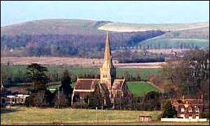 The parish church of St. Johns the Evangelist in Sutton Veny
