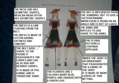 A dress with a mexican theme