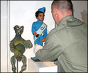 Setting up the exhibition