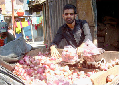 An onion seller