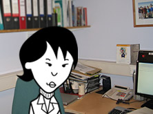 Helen in Professor Lewis' office