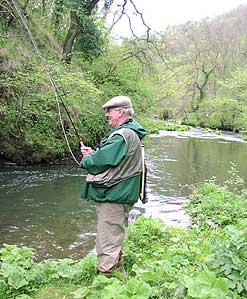 Fly fishing on the River Dove