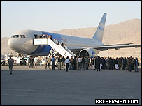 هواپیمای صافی در فرودگاه کابل