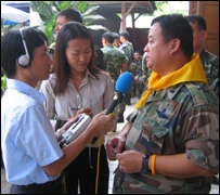 Tướng Nop Porn trả lời phỏng vấn Nguyễn Hùng tại Chiang Mai